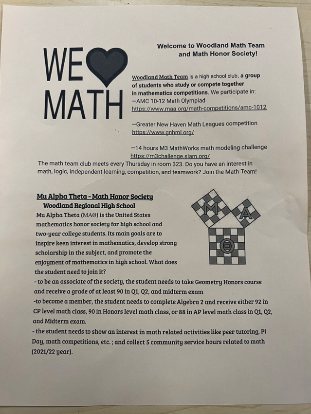 Math Honor Society’s Plans for 2022