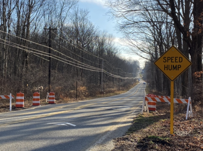 New Speed Bump Installed on Straitsville Road in Prospect