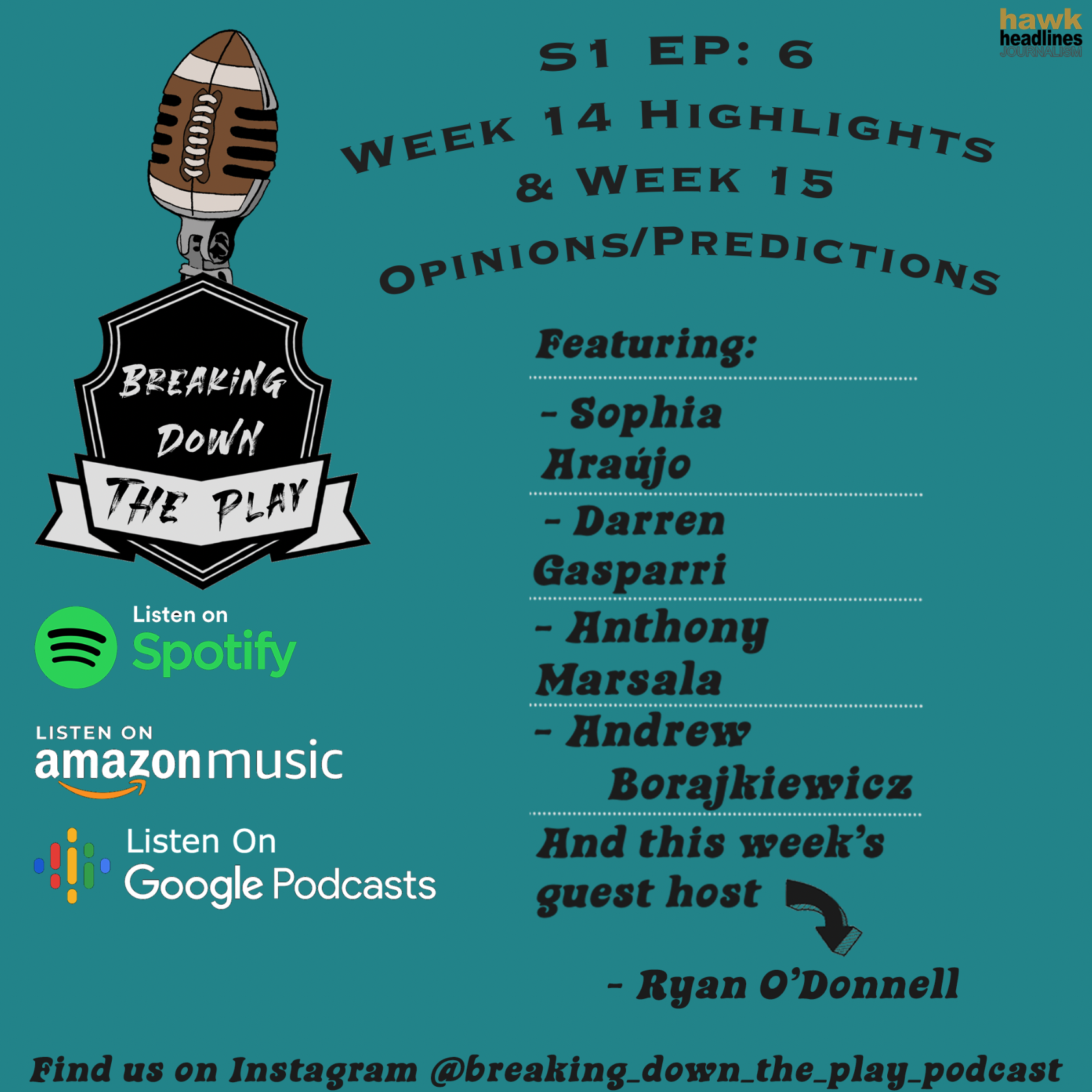 PODCAST:: NFL Highlights, Opinions and Predictions, Episode 6